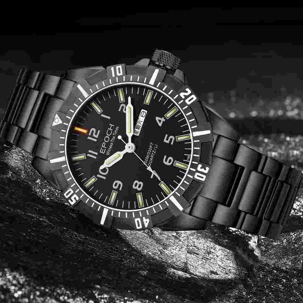 EPOCH Men Pilot Watch Military Watches Quartz Wristwatch 10ATM Luminous Sport