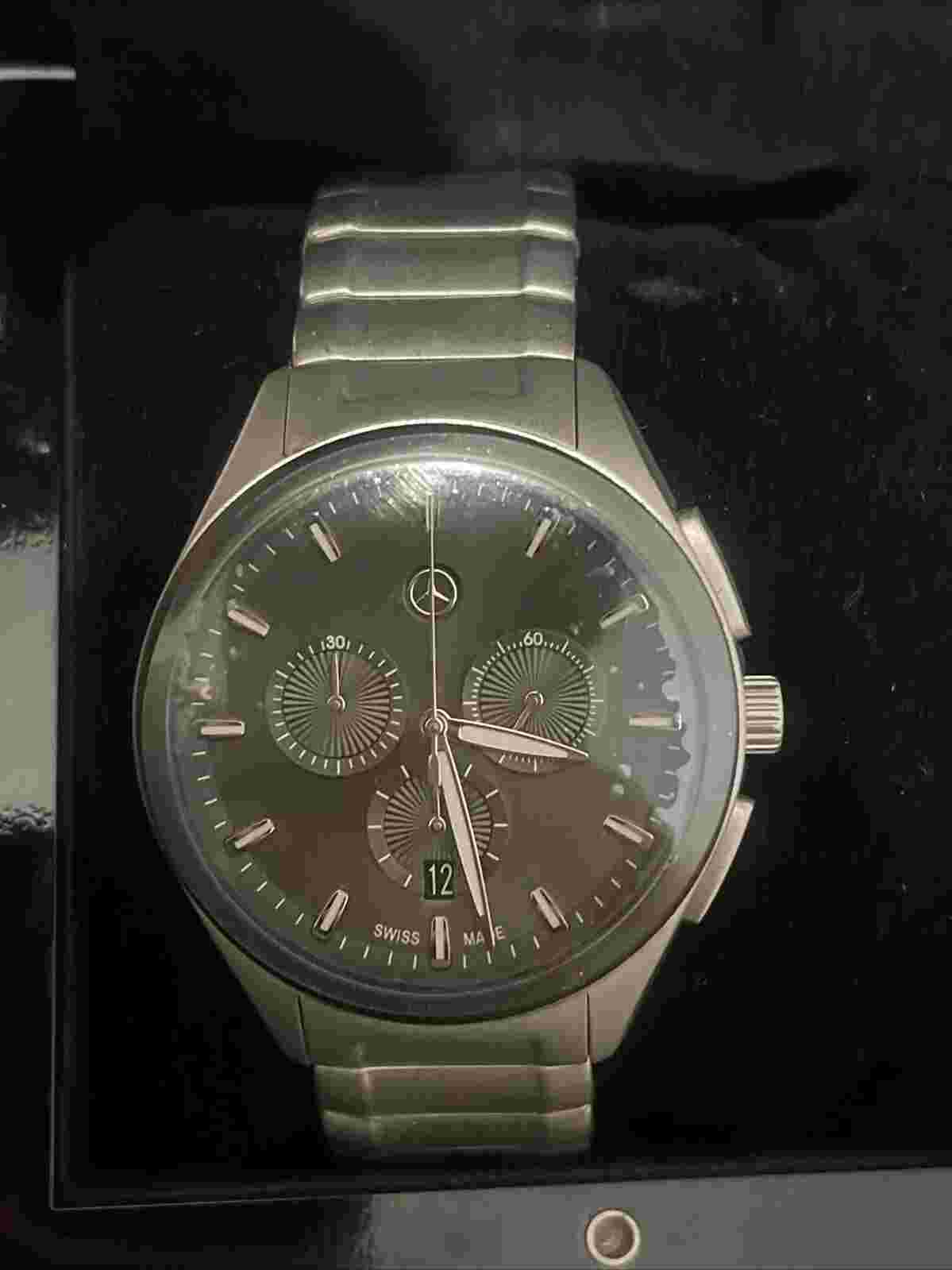Mercedes Benz original Watch Men''s Chronograph Smoseco Calendar Wristwatch