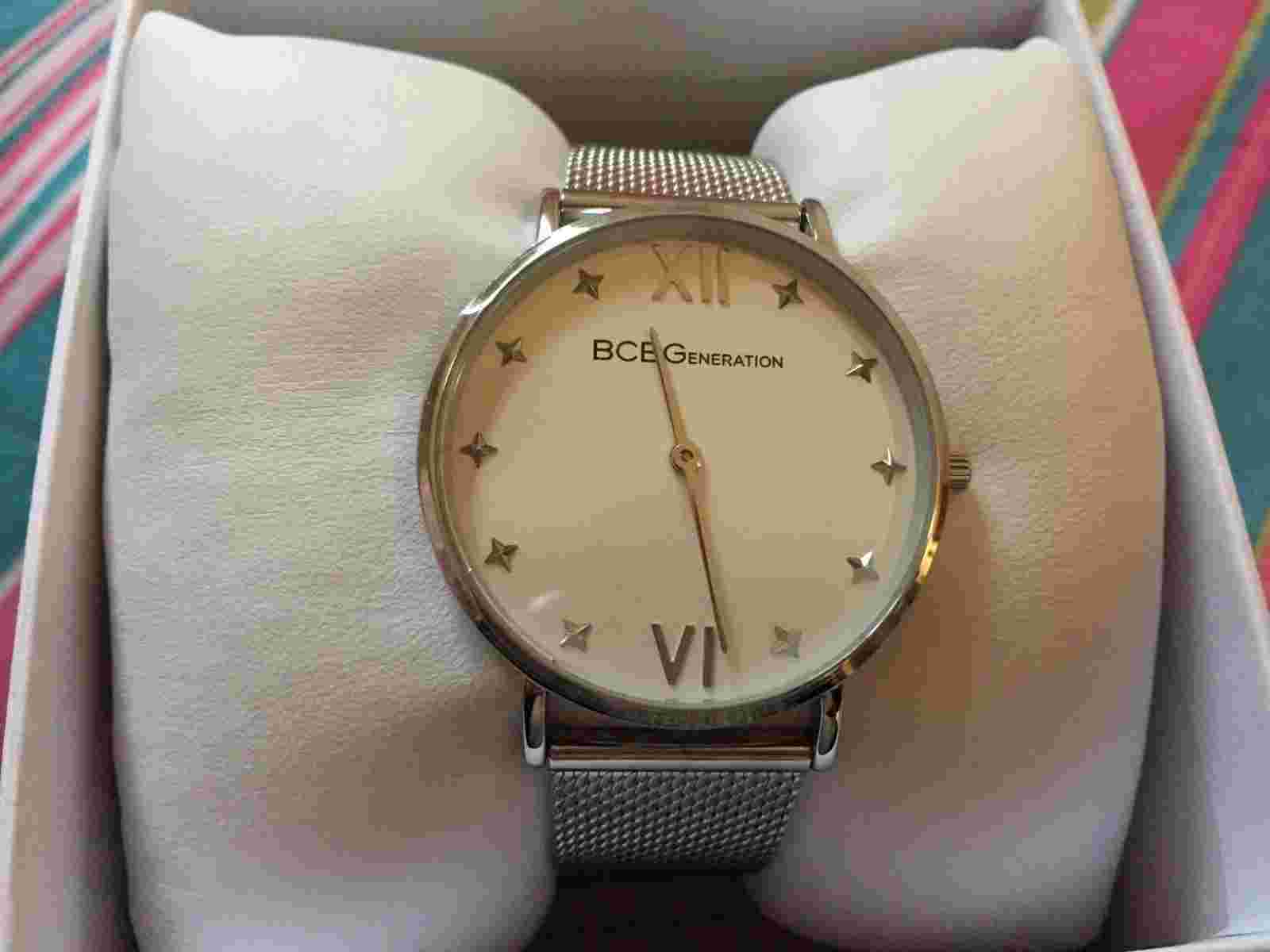 BCBGeneration watch steel bnwt boxed on cushion stars round see description