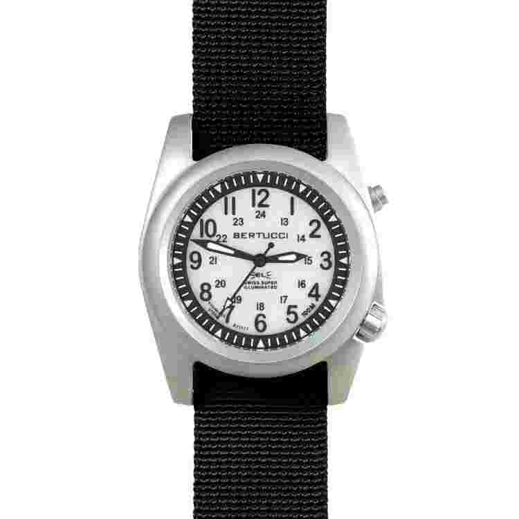 BERTUCCI A-2SEL Super Illuminated Watch #22025 Ghost Gray EL Dial - Black Band