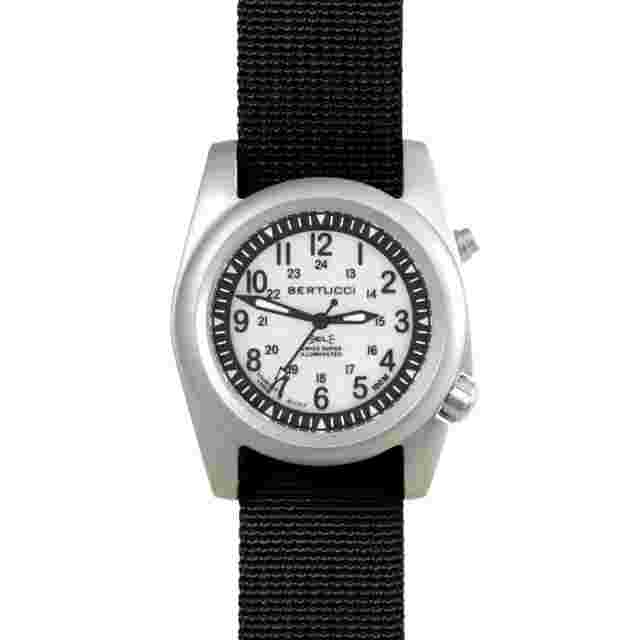 BERTUCCI A-2SEL Super Illuminated Watch #22025 Ghost Gray EL Dial - Black Band