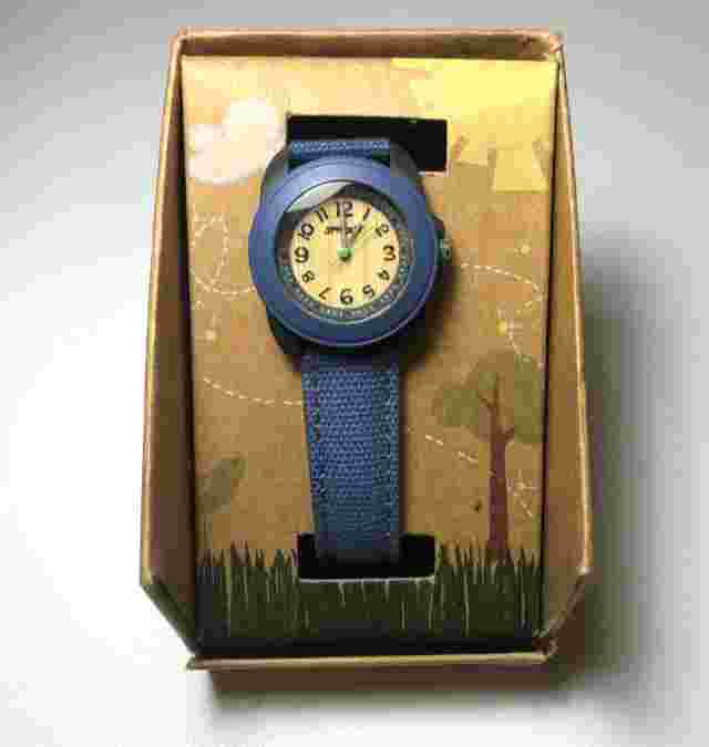 I-Sprout Watch Environmental Eco Watch Blue Organic Cotton Band