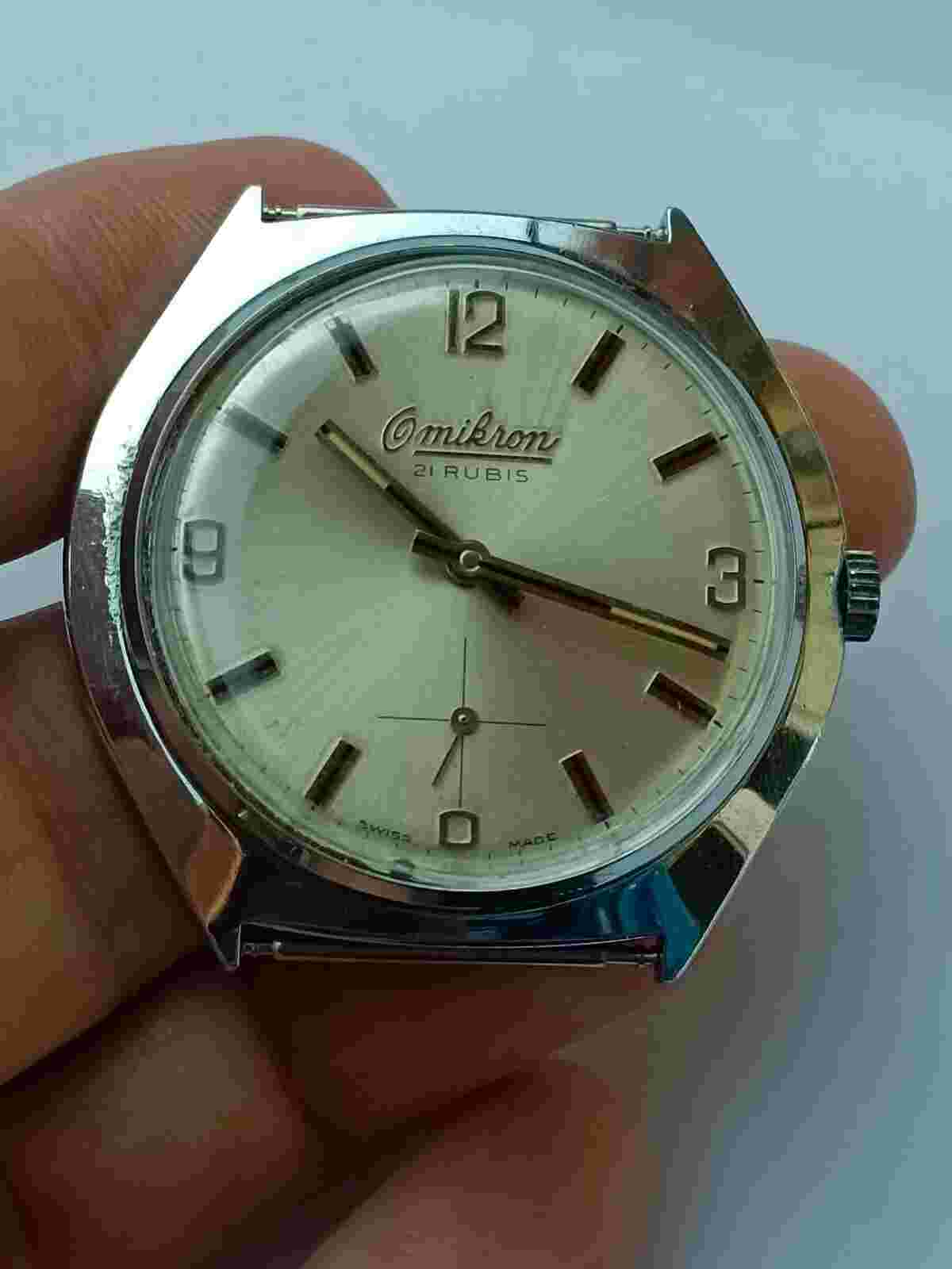Rare Vintage OMIKRON 21 Rubis 6376 Big model 38mm