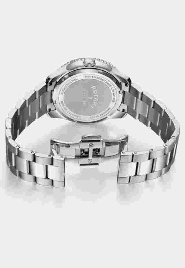 Rotary Gb05108/05 Gents Henley GMT Stainless Steel Bracelet WR 100m