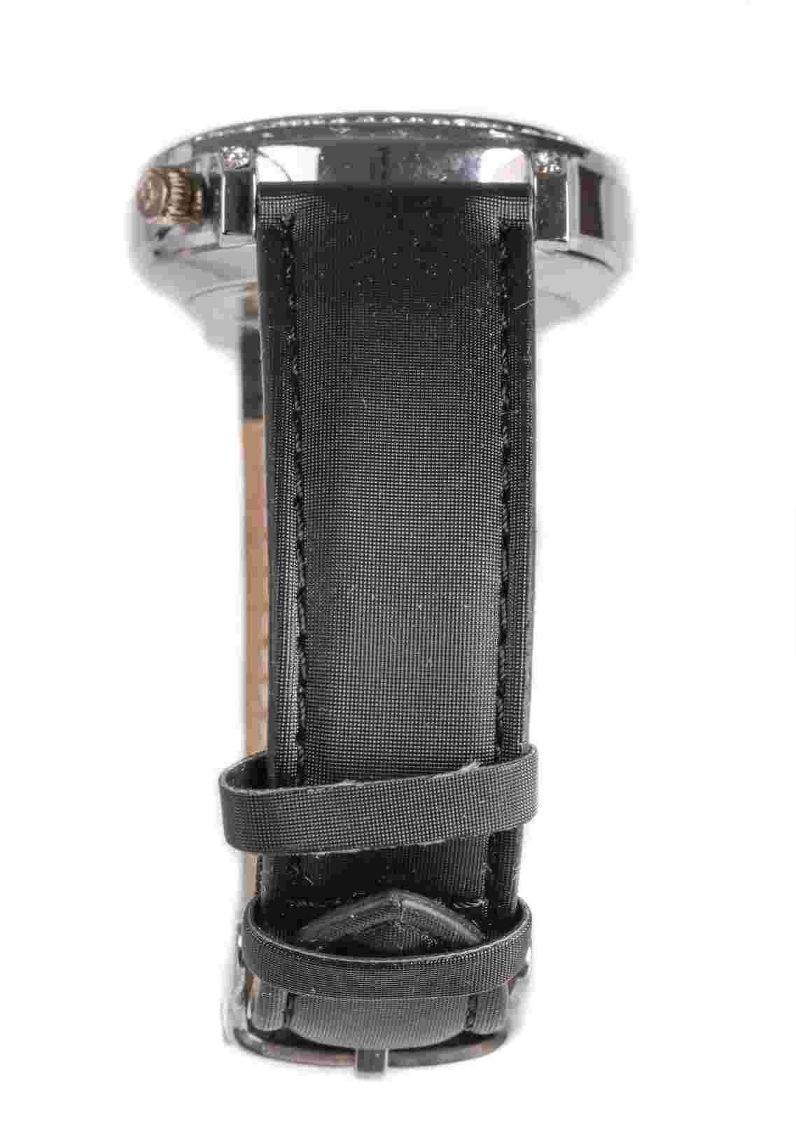 Akribos XXIV Women's Black Silver Mechanical Diamond Watch 20 mm 1706