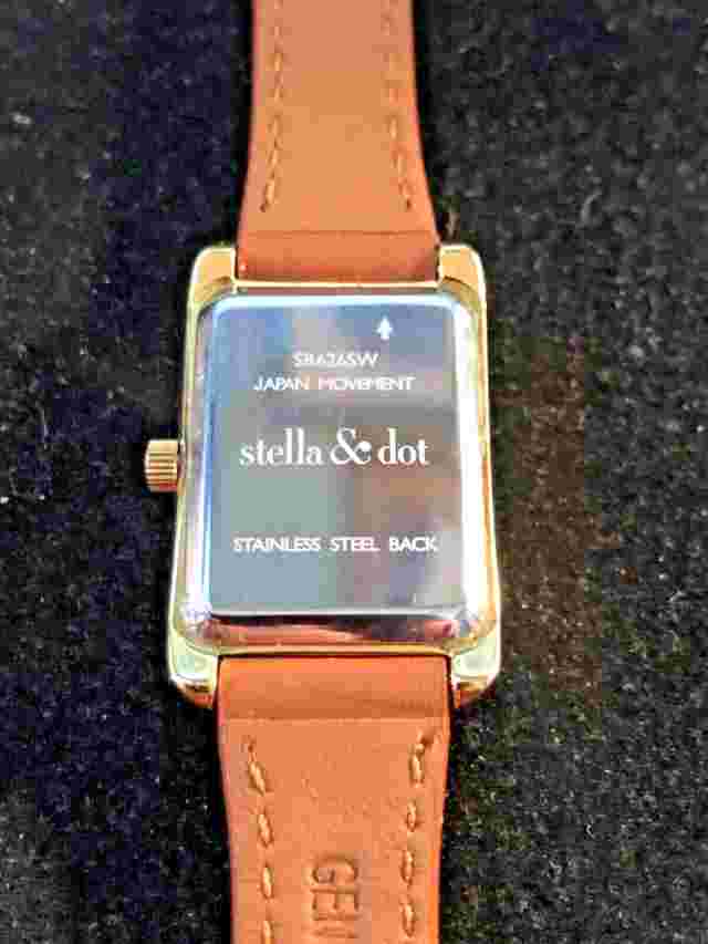 Stella & Dot Womens Mother of Pearl Analog Wristwatch NEW BAND AND BATTERY