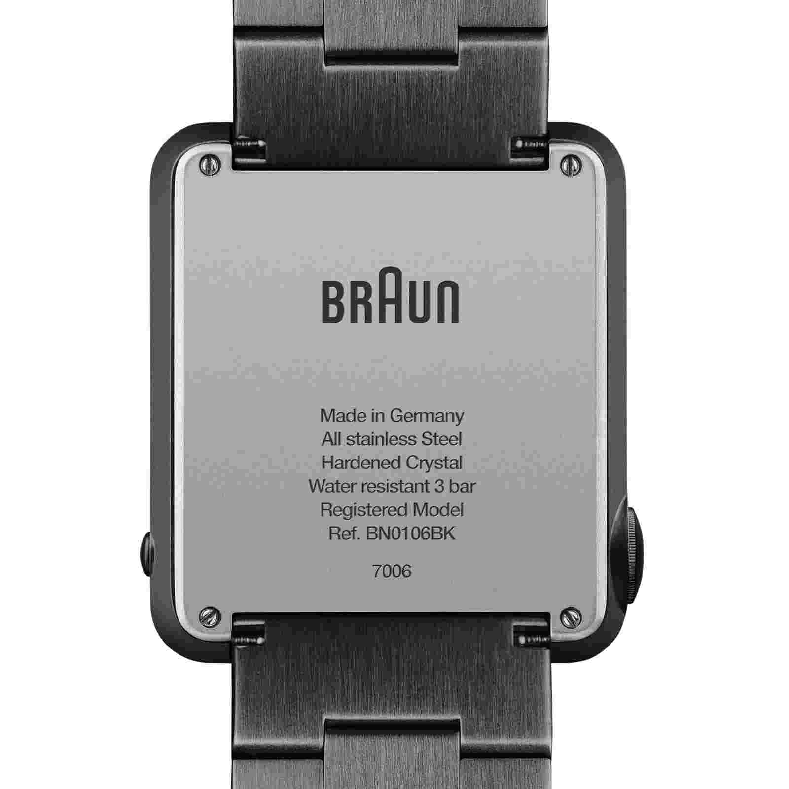 New Braun Prestige Digital LCD Watch Model BN0106 With Metal Band