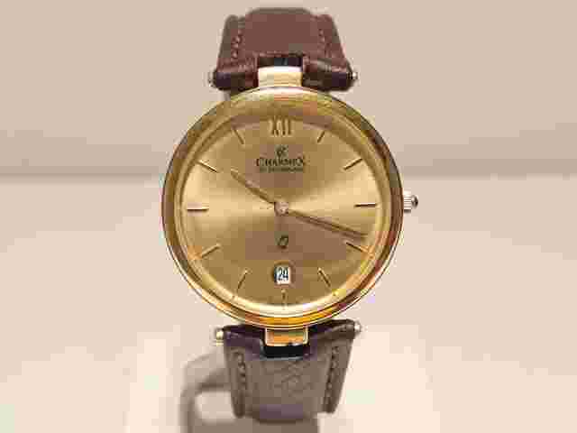 VINTAGE NICE LUXURY GOLD PLATED MEN'S LADIES QUARTZ WATCH"CHARMEX"OF SWITZERLAND