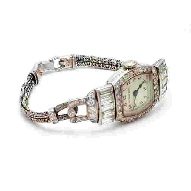 Tiffany & Co 3.60 Total Carat H SI1Diamond Platinum Wrist Watch