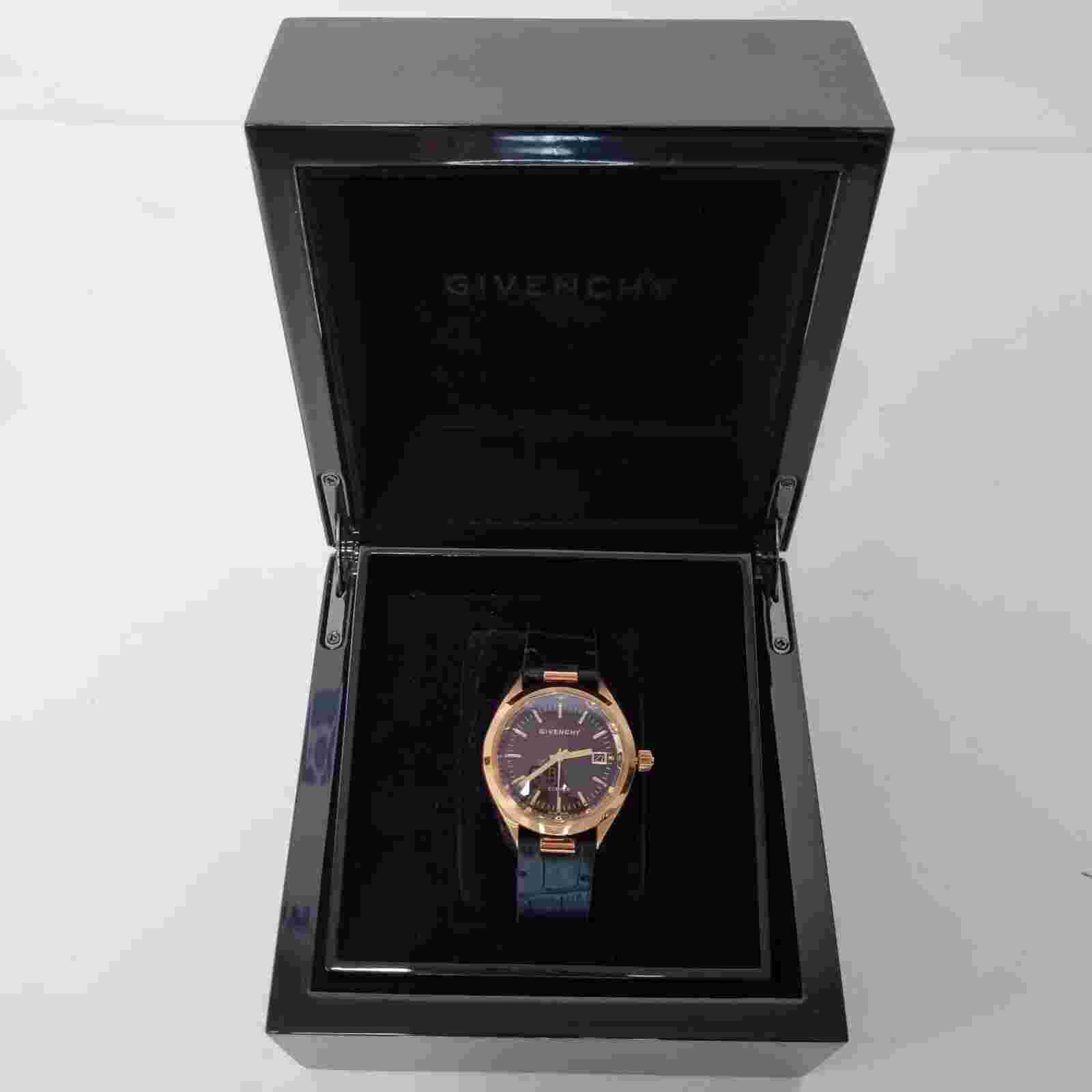 Givenchy Eleven Swiss Made Sapphire Unisex Watch 38 mm Rose/Black New Gift Box
