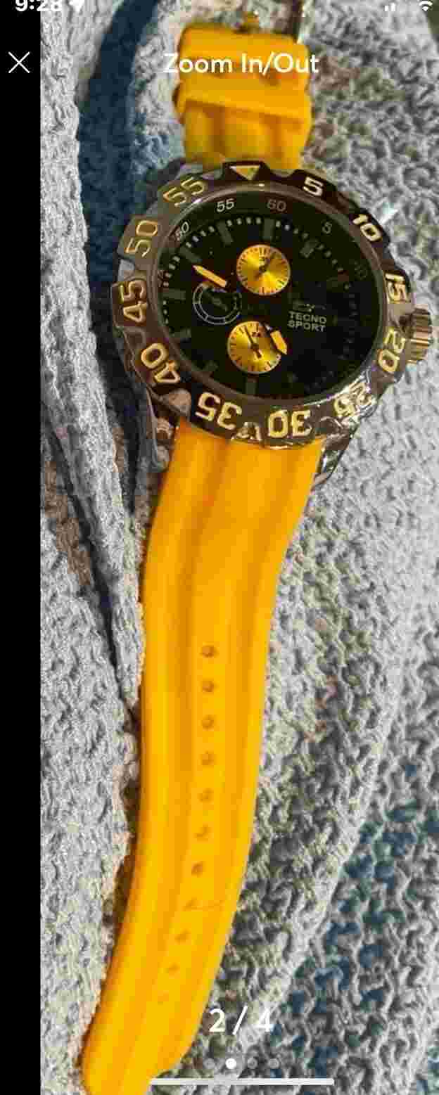 TECHNOSPORT TechnoMarine Men's Chronograph Diver model Men’s Yellow Wrist Watch