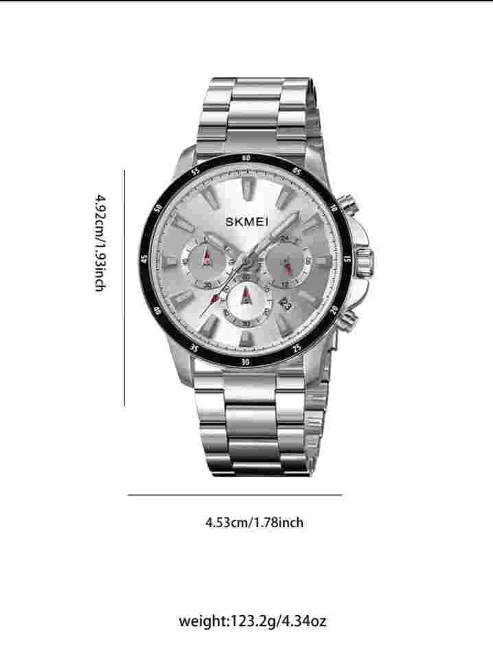 Men's Casual SKEMI Round Analog Quartz Watch