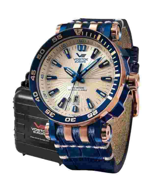 VOSTOK EUROPE Men Analog Automatic Casual Watch Classic Dress Ivory Dial Waterpr
