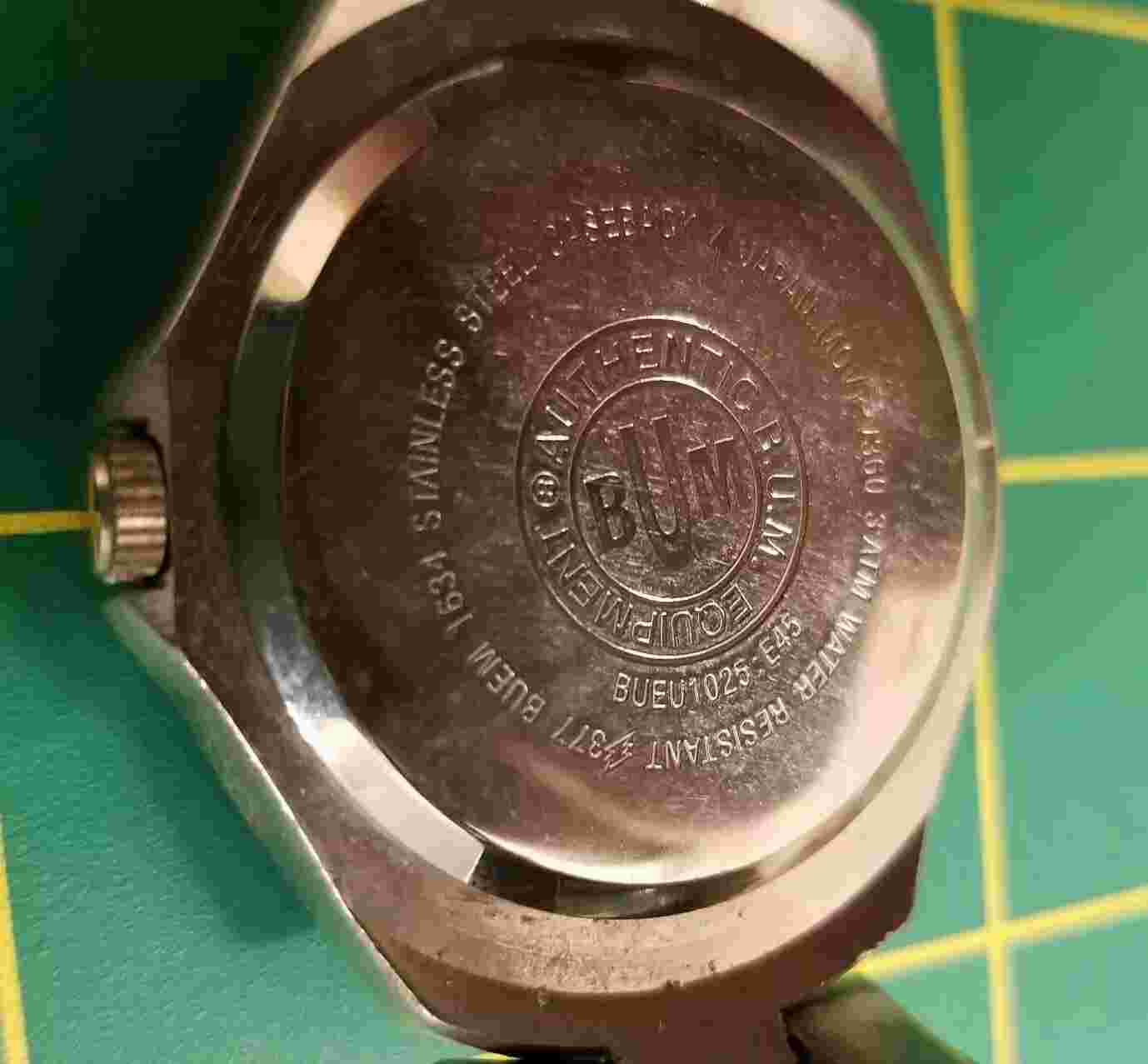 Vintage Bum Equipment Men’s Stainless Watch Blue Dial Date WR New Battery