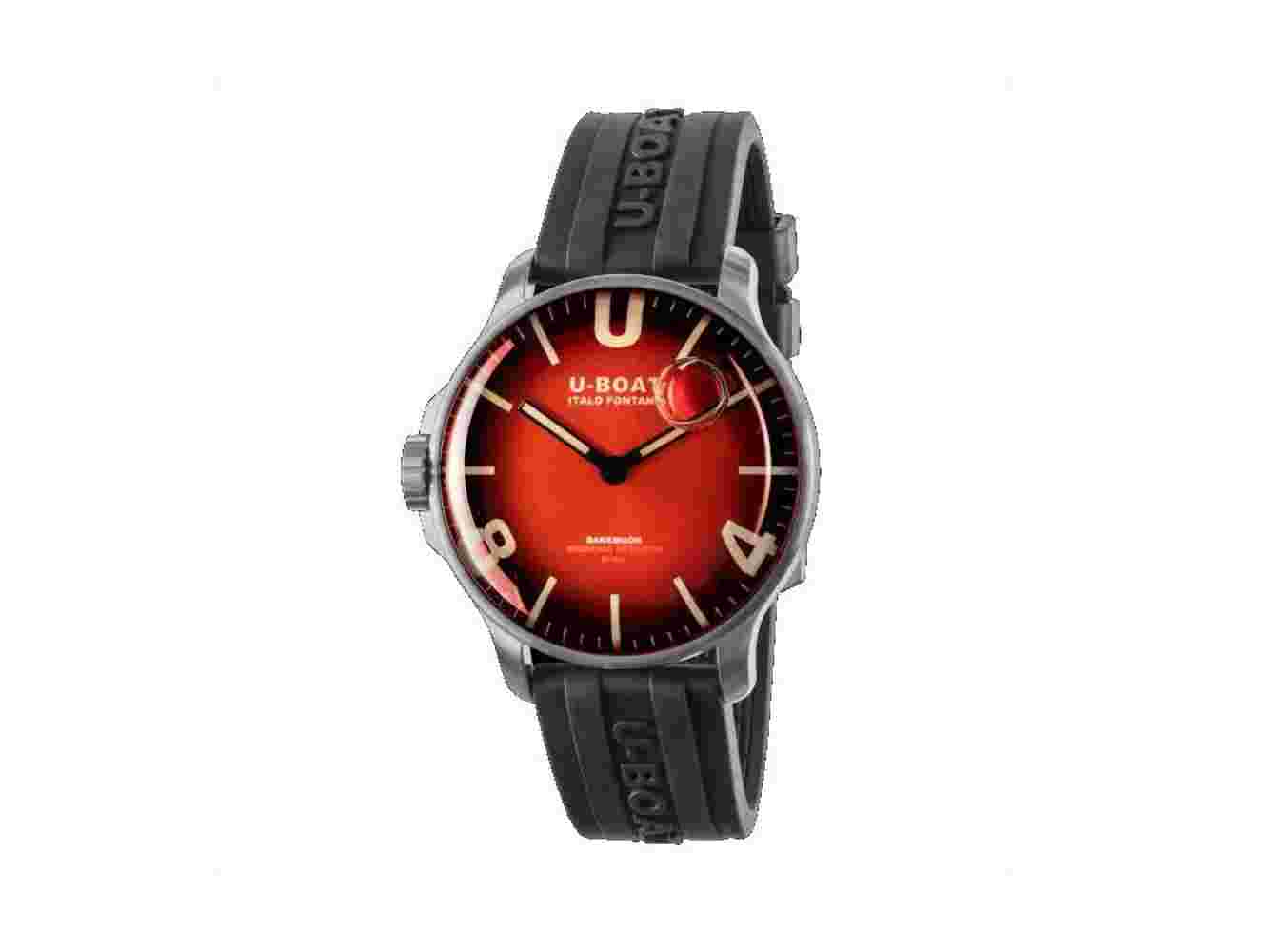 U-Boat 8701 Darkmoon Red SS Soleil 44mm 5atm