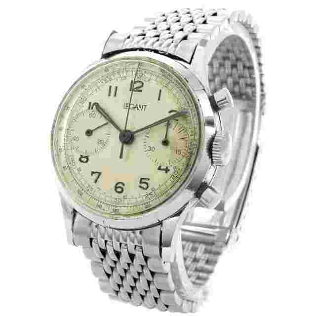 LeGant Watch Chronograph Vintage Racine/ Gallet - Inventory 6268 34mm