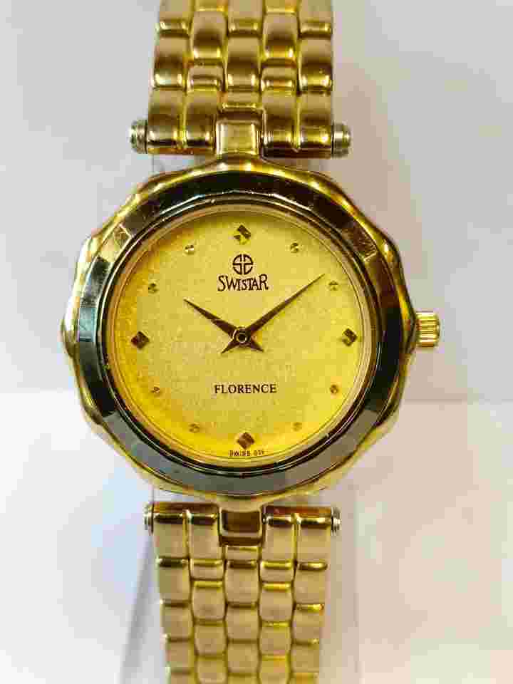 SWISTAR FLORENCE QUARTZ GOLD DIAL 3687MK SWISS UNISEX ADULTS FULL WORKING