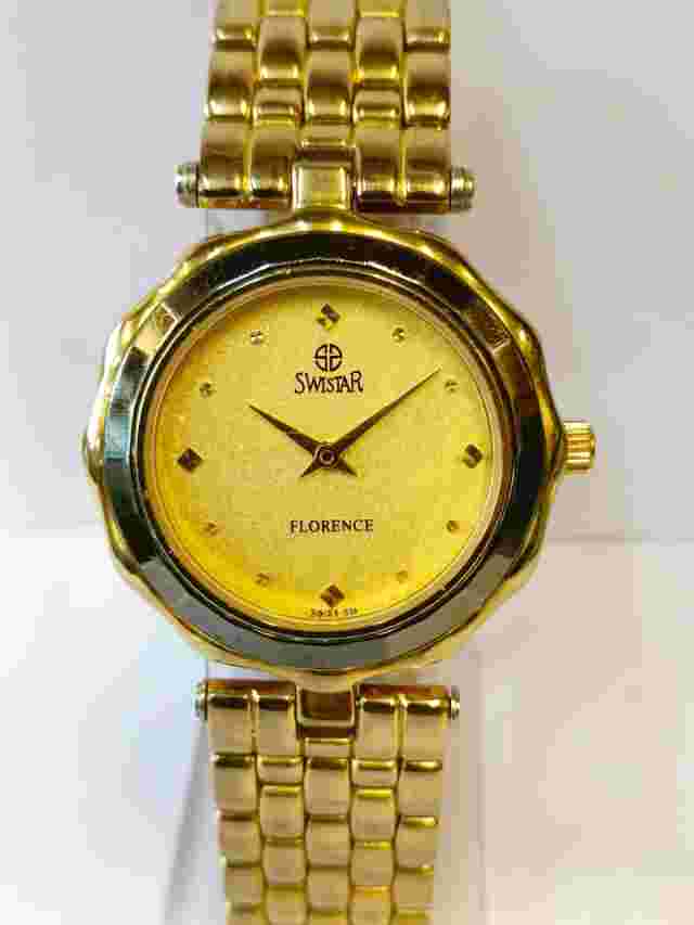 SWISTAR FLORENCE QUARTZ GOLD DIAL 3687MK SWISS UNISEX ADULTS FULL WORKING