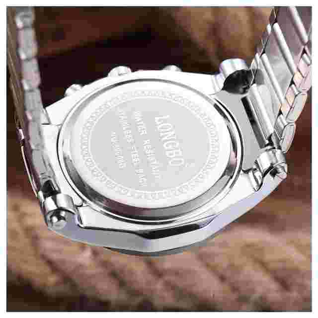 Mens Watch White Silver Blue Boys Smart Analogue Watches Business Gift Present