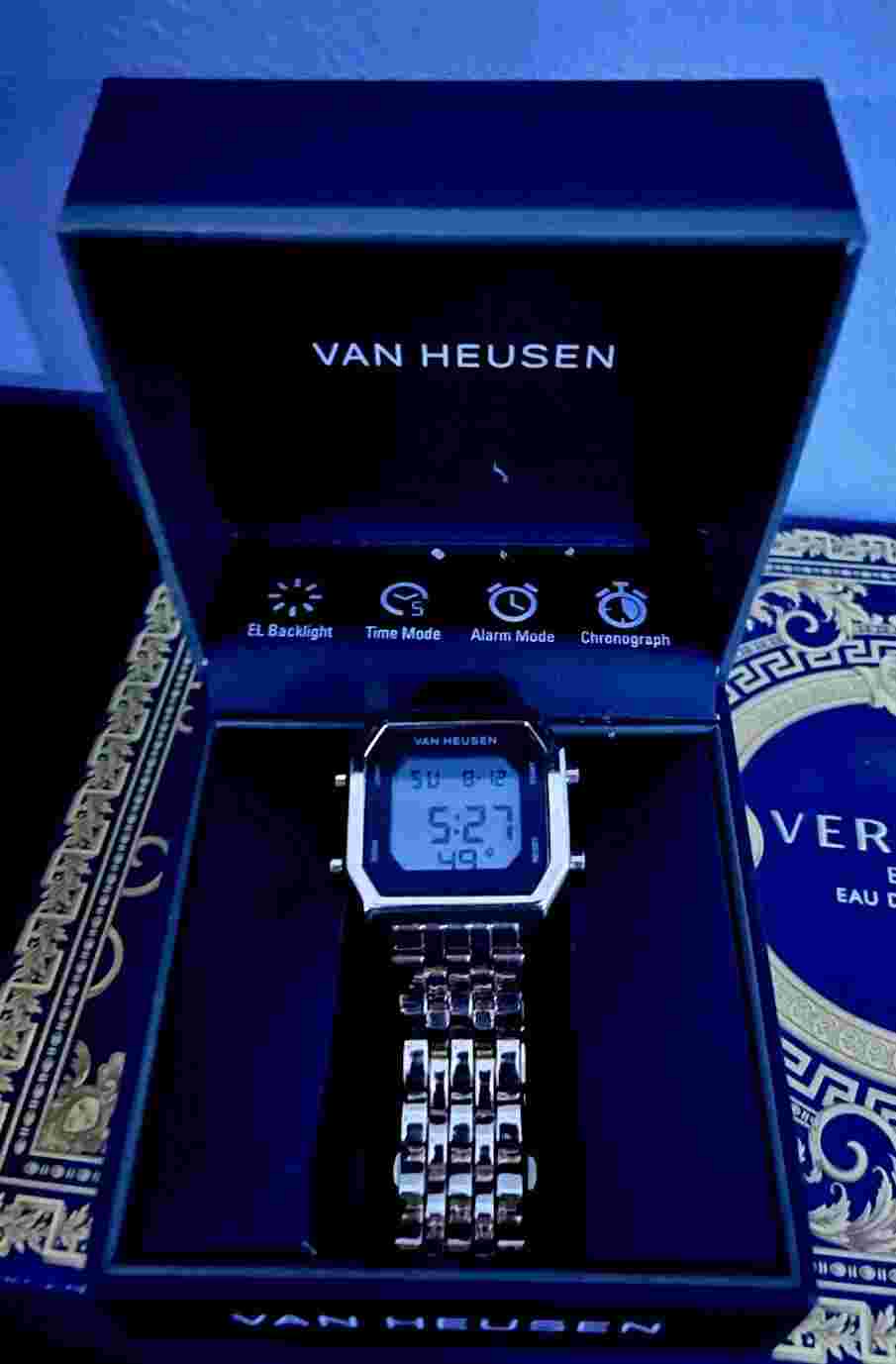 Gold Plated Digital Van Heusen Watch