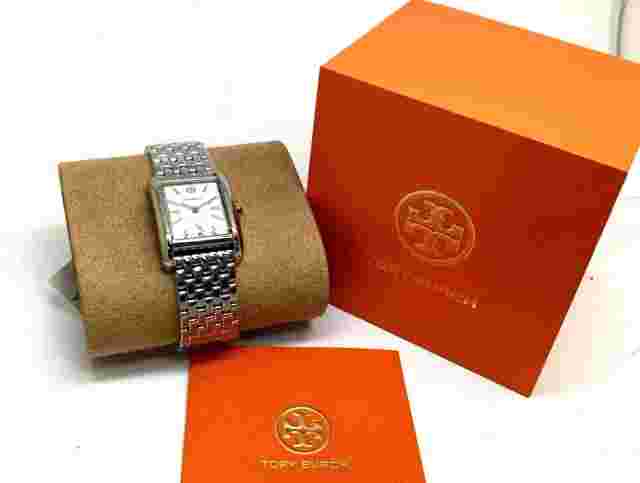 Tory Burch Eleanor Women's Watch TBW1069 Silver Steel Tank 25mm x 34mm