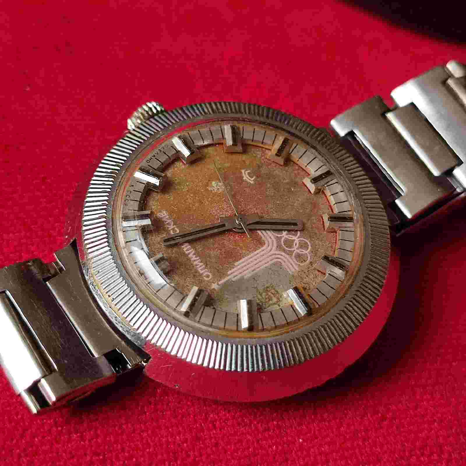 Vintage Olympics Watch 80's Classic Rare Men Soviet Union Made in USSR Retro