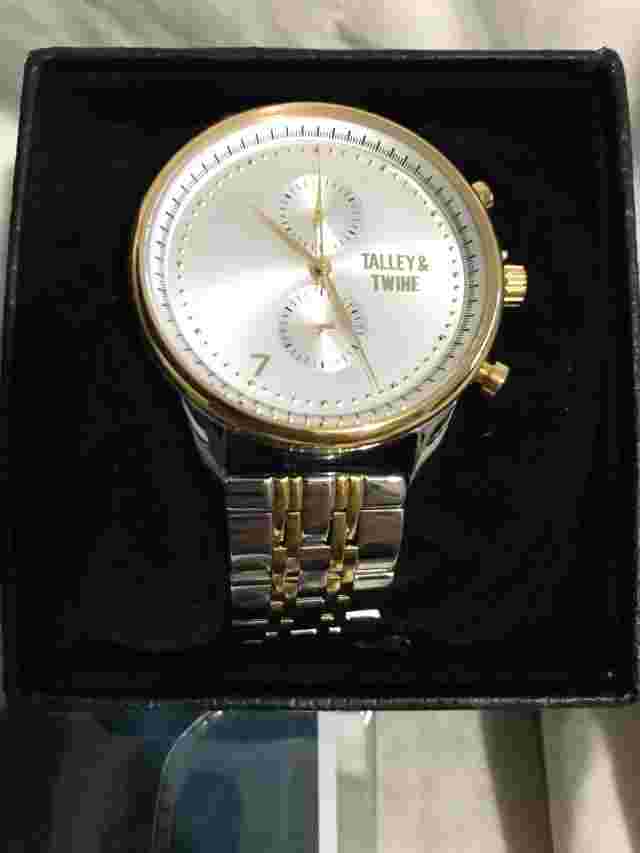Talley & Wine Women’s 41MM Watch Worley Chronograph M Silver & Gold
