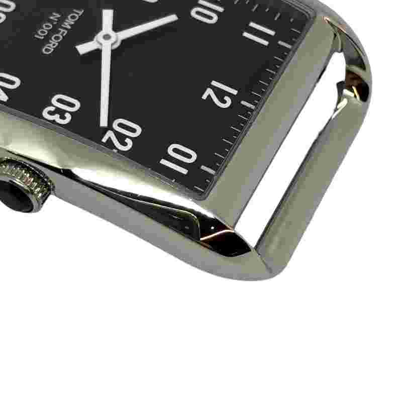 TOM FORD TF0120267279 N.001 MEN'S WRISTWATCH BLACK SS SQUARE FACE SWISS MADE