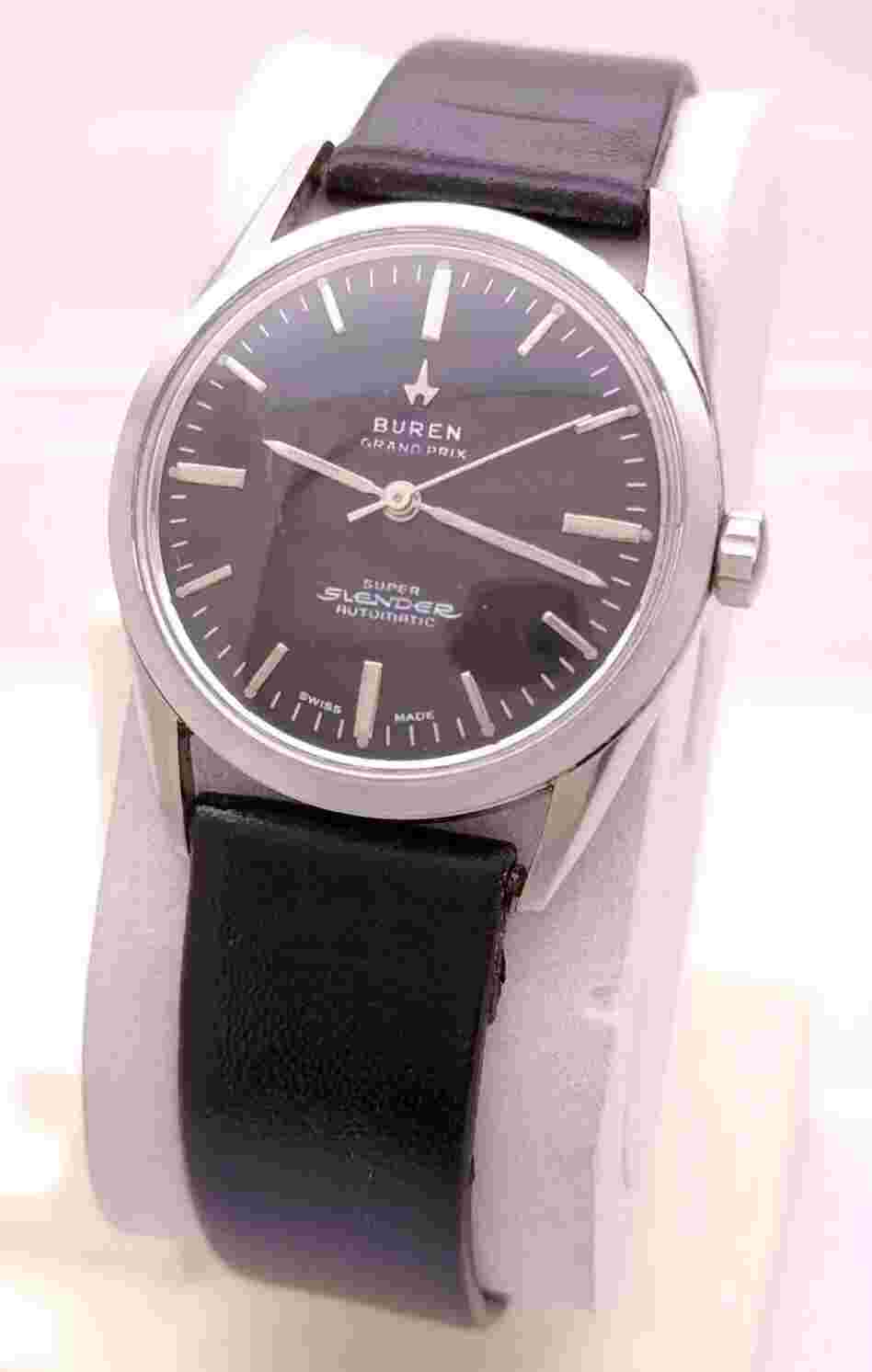 BUREN GRAND PRIX SWISS Cal.1001A AUTOMATIC SUPER SLENDER MEN'S Vintage Watch