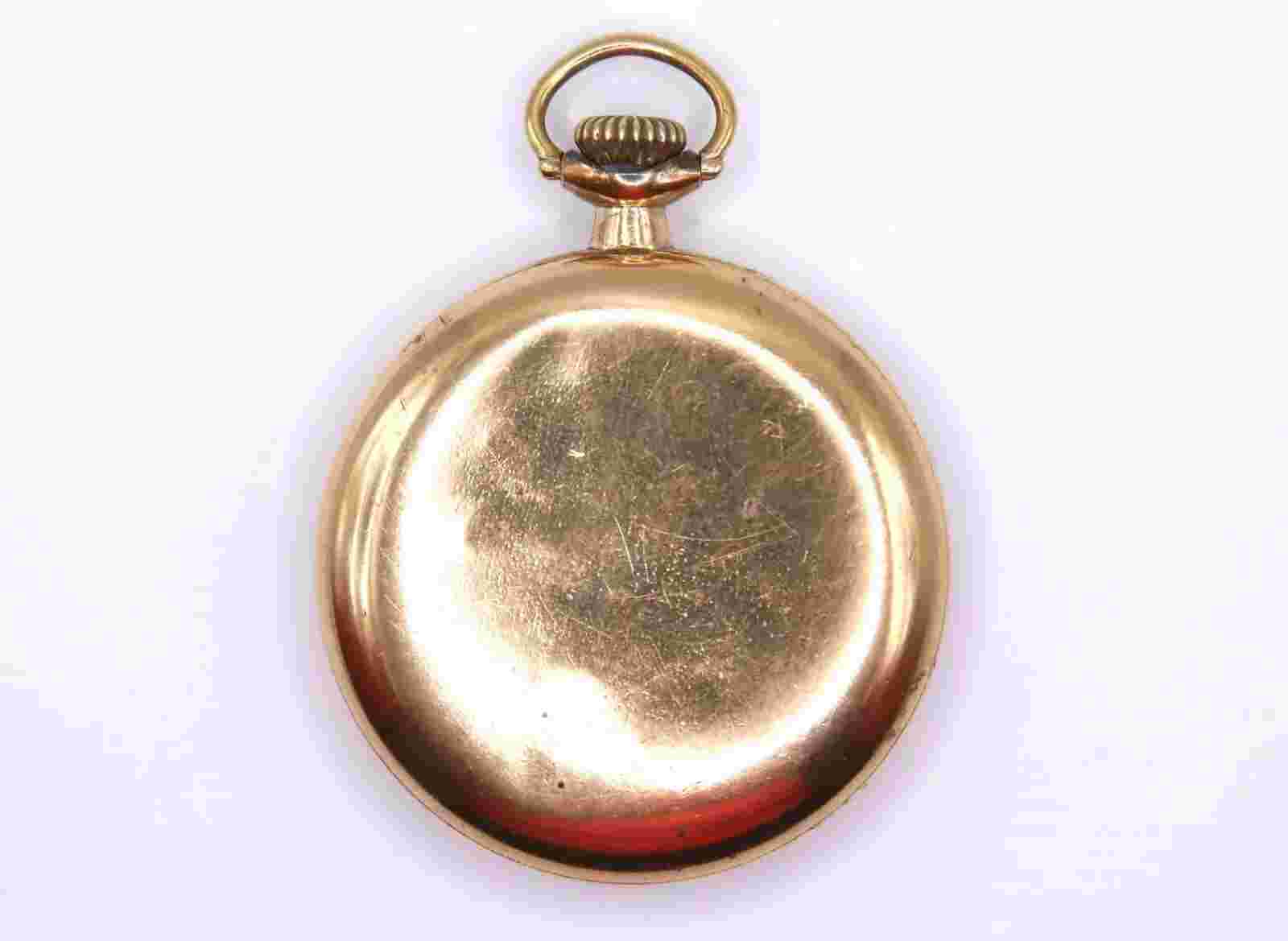16S Supreme Gold Filled Open Face Pocket Watch Case - 1033
