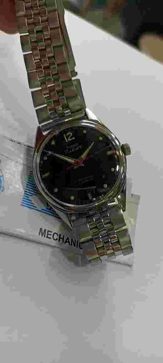 Hmt Classic Black Pilot Nos New Old Stock Original Hand Winding Watch for Men
