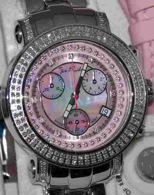 New Authentic Women's Joe rodeo Rio Pink Dial JRO4 1.25ct Aprx Diamond Watch