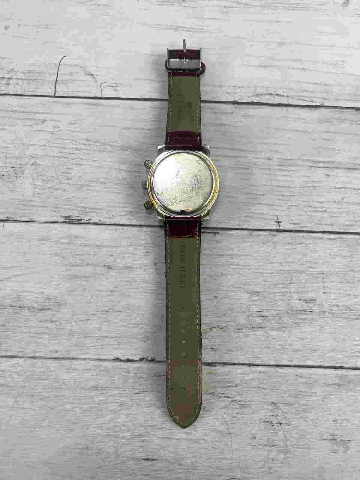 Ice King Brown leather watch with silver tone dial and hands