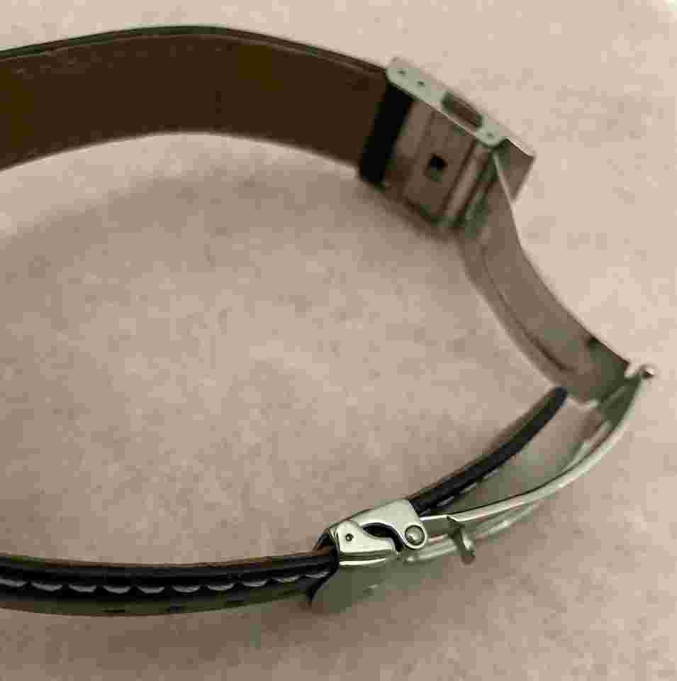 Agn S B. Ba Solar Quartz Chronograph Watch Black Navy