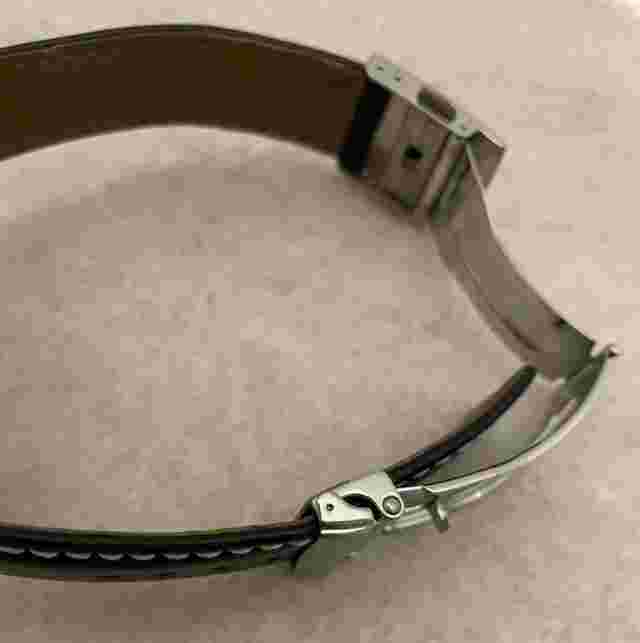 Agn S B. Ba Solar Quartz Chronograph Watch Black Navy