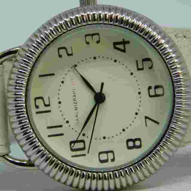 ISAAC MIZRAHI LIVE! Genuine Leather Quartz Analog Women's Watch New Battery