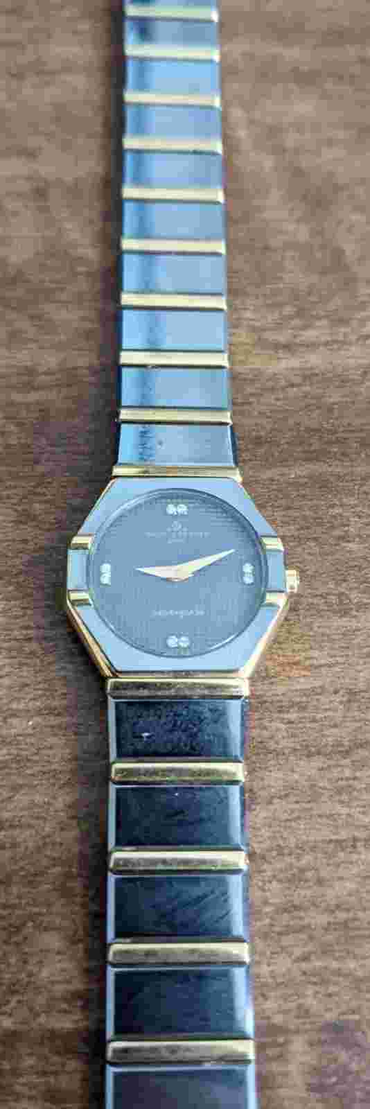 Baume & Mercier 18K Yellow Gold & Tungsten Avant Garde Watch NEEDS BATTERY