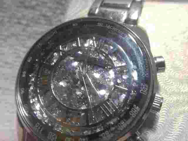 Maurices Quartz Watch Silver Sparkle Dial Bracelet Band Women New Bat Works