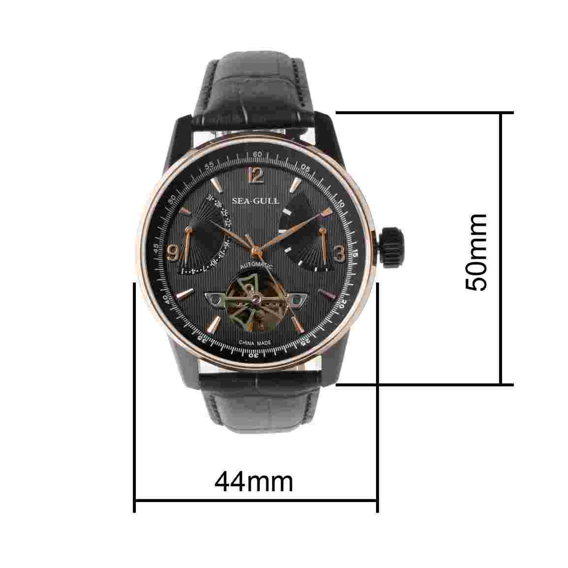 Seagull Retrograde Date Power Reserve Sapphire Crystal Automatic Men's Watch