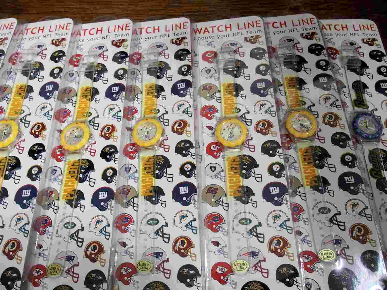Lot of 9 NFL Watches Green Bay Packers & Rams Sealed