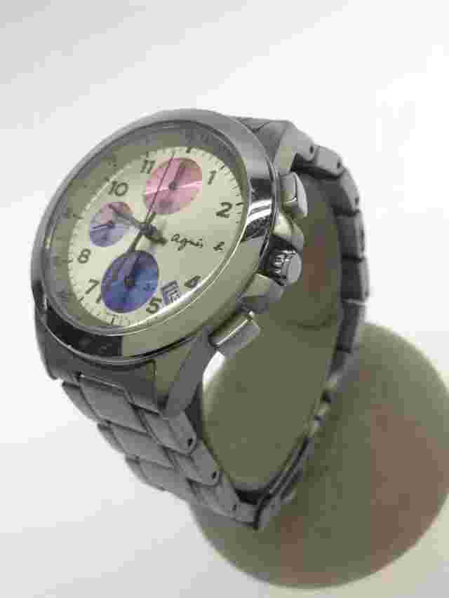 Agnes b. Tachymeter Color Silver Stainless Steel Men's Watch Preowned