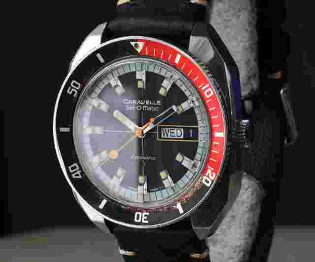 1973 CARAVELLE 9291 DIVER 38mm Men Wristwatch Automatic Cal. AS 2066 SERVICED