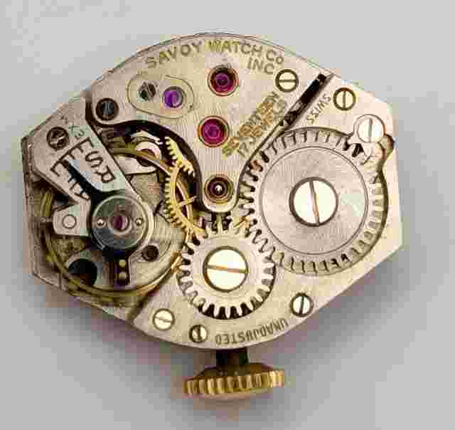 Vintage Savoy Watch Wristwatch Movement PARTS/REPAIR 17j Swiss EXM