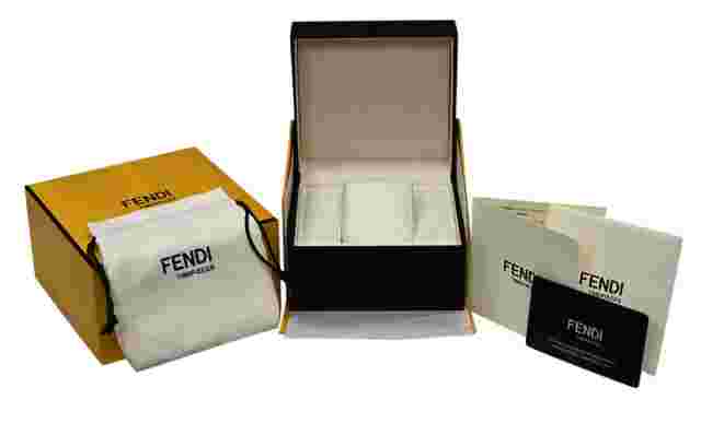 Fendi Women's 36mm Selleria Series Stainless Wristwatch Blk/silver F8020345h0