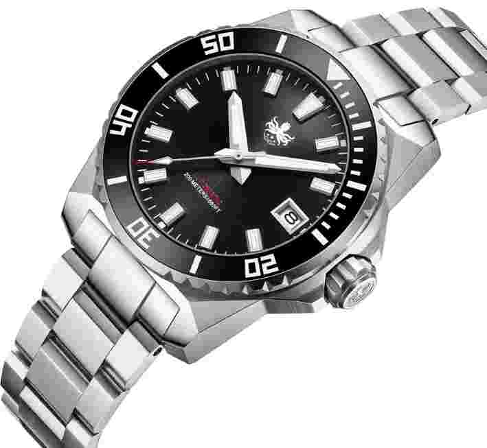 Phoibos Leviathan Black Automatic Diver Watch PY054C 200M