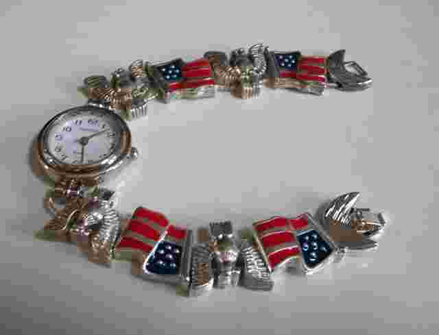 Women's Number Dial American USA Flag & Eagle Fashion Casual Party Wear Watch