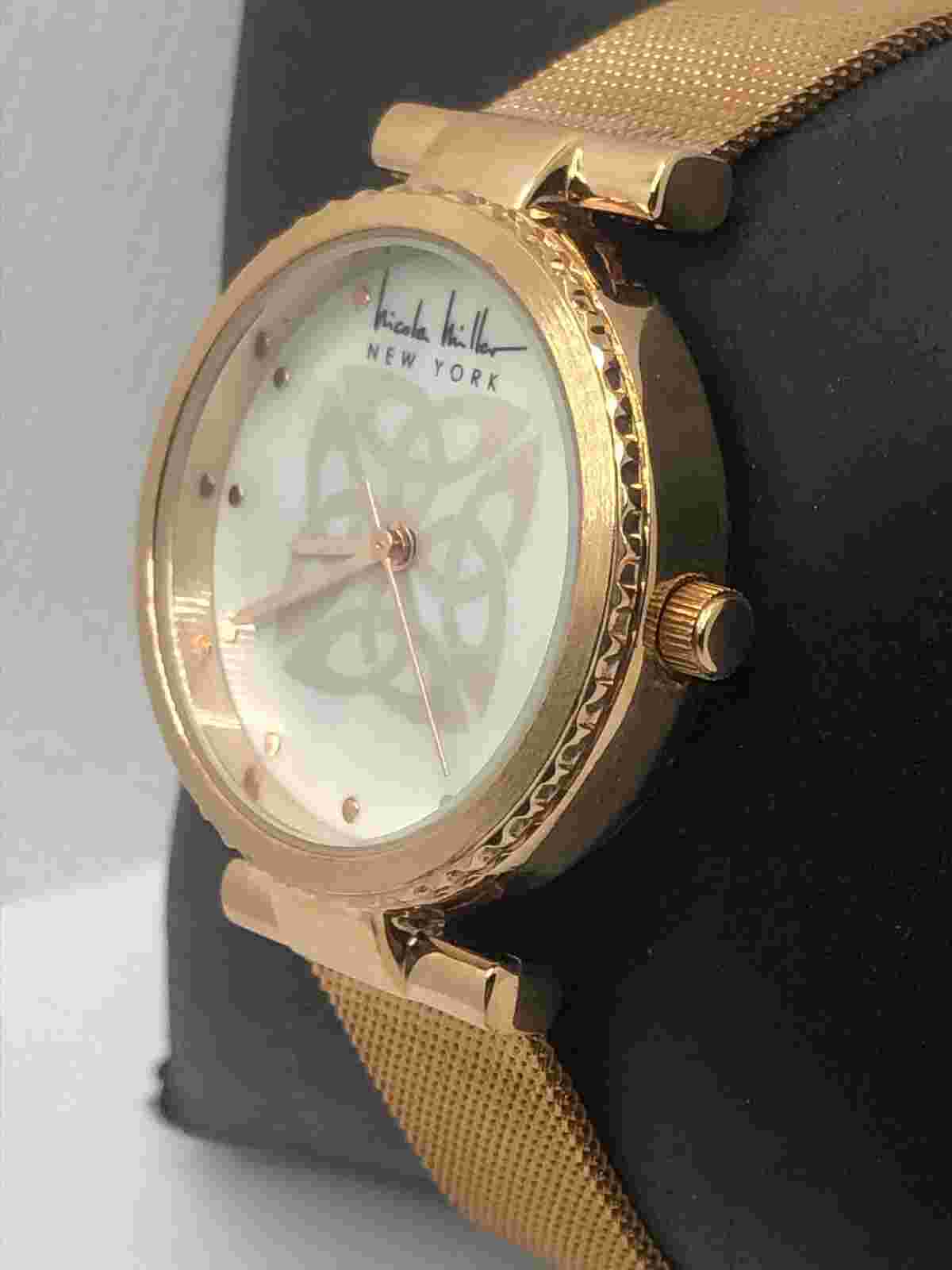 Nicole Miller NY50249001 Women Rose Gold Stainless Steel Analog Dial Watch Op414
