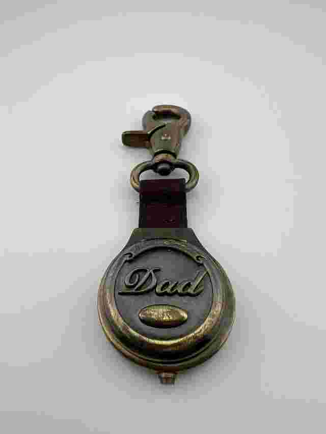 “World’s Greatest Dad” Vintage Coleman Pocket Clip On Watch - Not Working. Used.