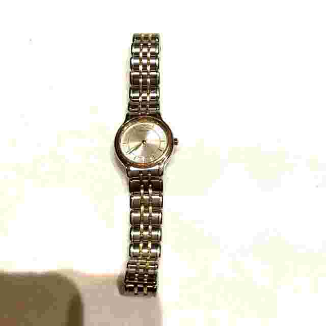 Seiko Credor K18 Two-Tone Women's Watch Battery Removed Clean Used Condition
