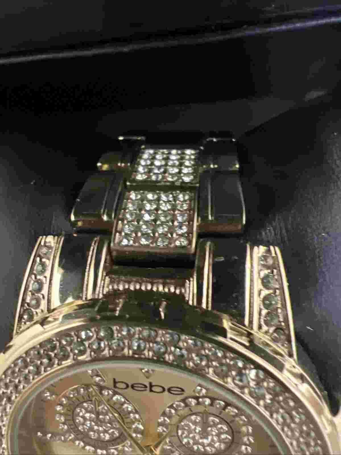 Bebe Women's Crystal Accent Watch With Box Brand New Read Description Please